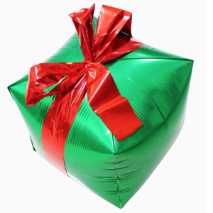 24吋禮物盒-綠色(紅色緞帶)