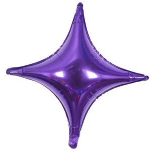 26寸四角星鋁箔球-紫色