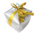 24吋禮物盒-銀色(金色緞帶)