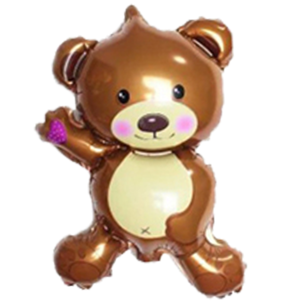 89cm小造型鋁箔-棕色招手小熊