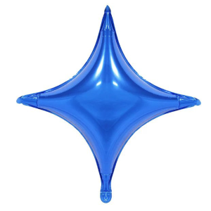 26寸四角星鋁箔球-藍色