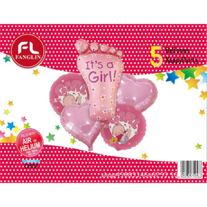 79cm 女寶寶腳丫5件組 球束