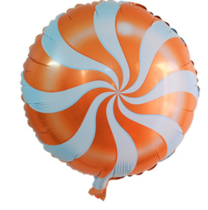 18吋圓形螺旋風車-橘黃色