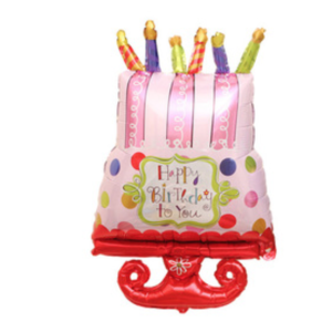 95cm  粉蠟燭生日蛋糕