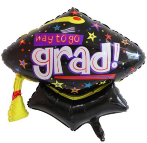 65cm 畢業系列鋁箔氣球-畢業學士帽B款