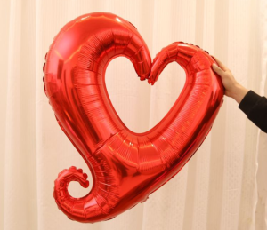 80cm愛心勾勾鋁箔氣球-紅色