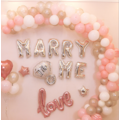 16吋「嫁給我吧」字母鋁箔氣球套組-銀色MARRY ME_3