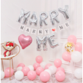 16吋「嫁給我吧」字母鋁箔氣球套組-銀色MARRY ME