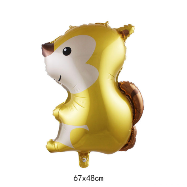 67cm 可愛動物鋁箔氣球-小松鼠