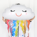 78cm 自然系列鋁箔氣球-彩虹白雲笑臉_1