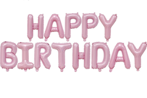 16吋 生日字母套組-糖果粉紅