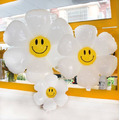 110cm韓版(大)雏菊花铝膜氣球-笑臉