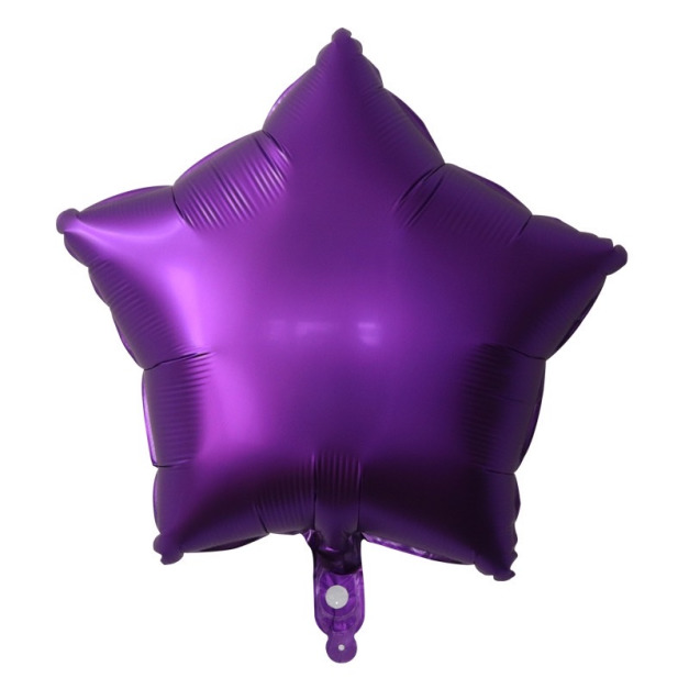 18吋星星鋁箔球-金屬紫色