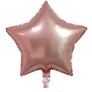 18吋星星鋁箔球-金屬玫瑰金色