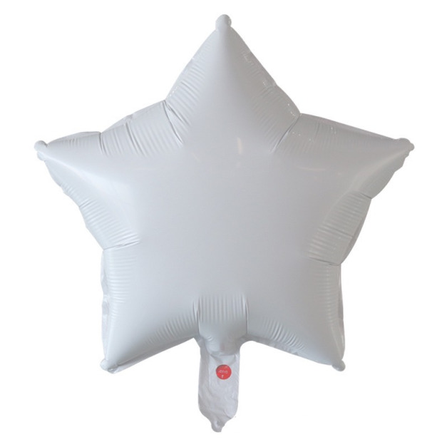 18吋素面鋁箔五角星-白色