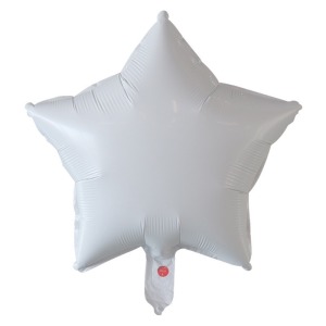 18吋素面鋁箔五角星-白色