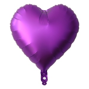 18吋愛心鋁箔球-金屬紫色