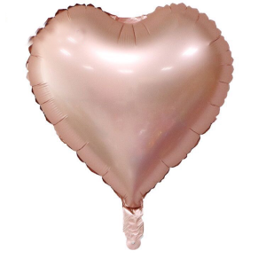 18吋愛心鋁箔球-金屬粉色
