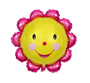 52cm 植物系列鋁箔氣球-粉色太陽花