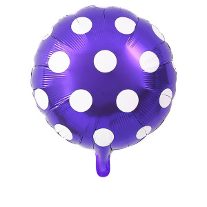 18吋圓形點點-紫色