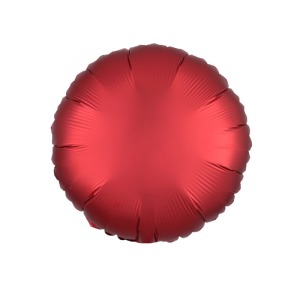 18吋圓形鋁箔球-金屬紅色