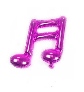16分雙音符鋁膜氣球  玫紅色