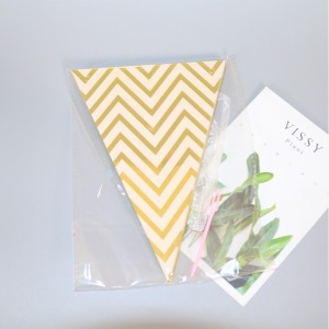 【派對佈置】300cm北歐三角掛旗 金色