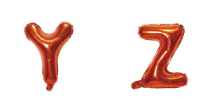 16吋橘色字母球-Y.Z