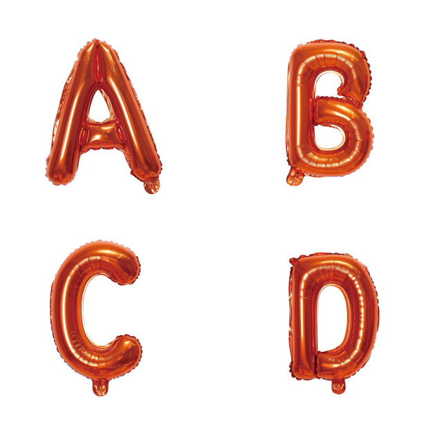 16吋橘色字母球-A.B.C.D