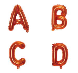 16吋橘色字母球-A.B.C.D