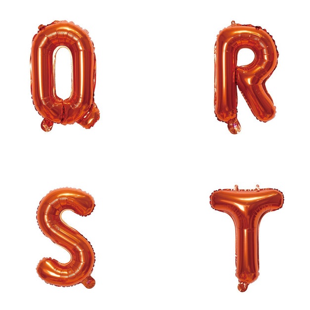 16吋橘色字母球-Q.R.S.T
