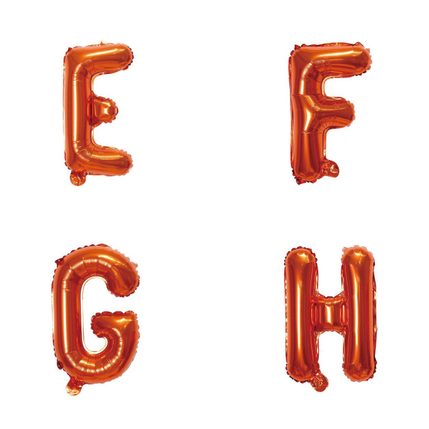 16吋橘色字母球-E.F.G.H