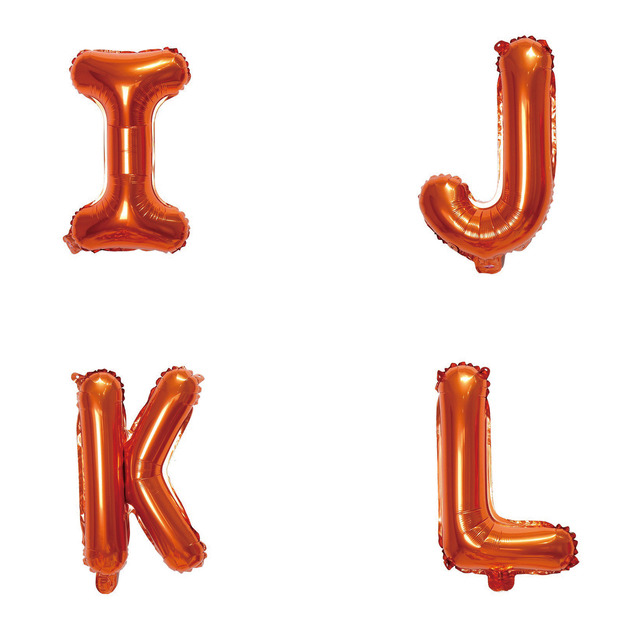 16吋橘色字母球-I.J.K.L