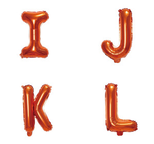 16吋橘色字母球-I.J.K.L