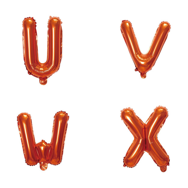 16吋橘色字母球-U.V.W.X