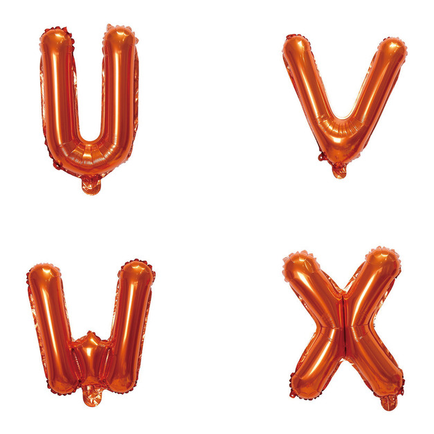 16吋橘色字母球-U.V.W.X