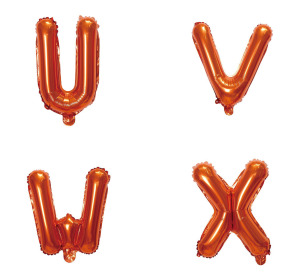 16吋橘色字母球-U.V.W.X