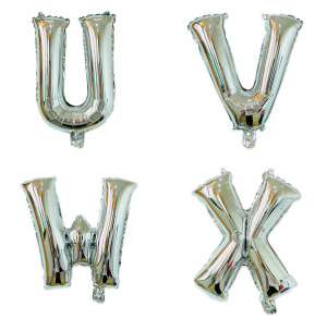 16吋銀色字母球-U.V.W.X