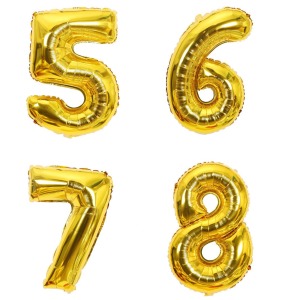 16吋金色數字球-5678