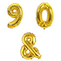 40吋金色數字與符號球-90&
