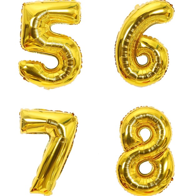 40吋金色數字球-5678