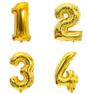 40吋金色數字球-1234