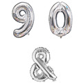 16吋銀色數字與符號-90&