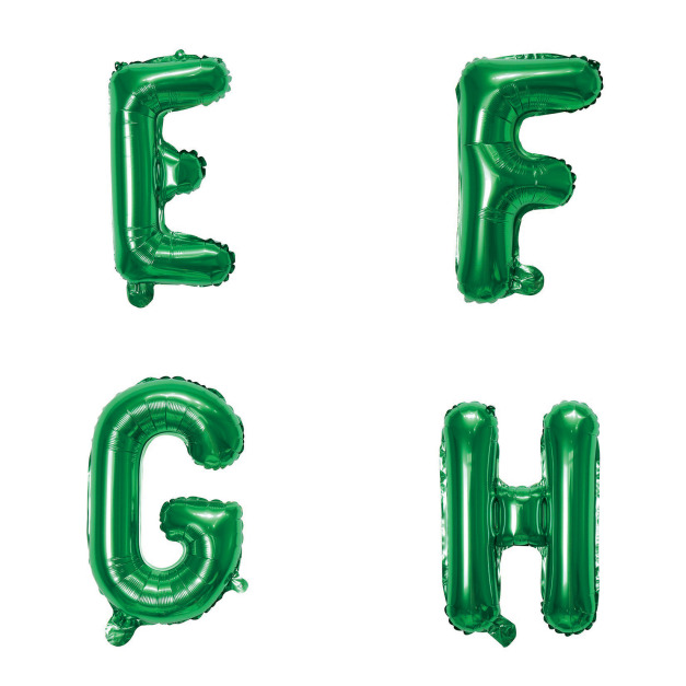 16吋聖誕綠色字母球-E.F.G.H