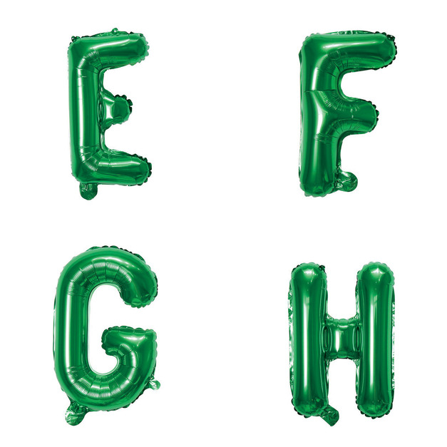 16吋聖誕綠色字母球-E.F.G.H