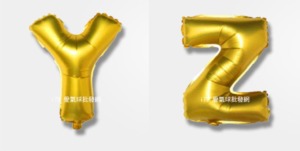 16吋金色字母球-Y.Z