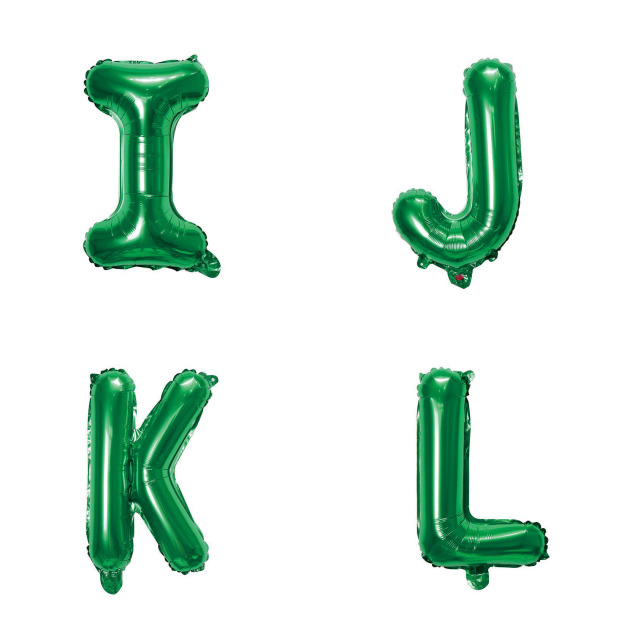 16吋聖誕綠色字母球-I.J.K.L