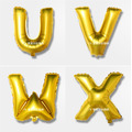 16吋金色字母球-U.V.W.X