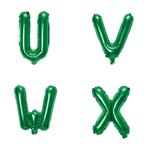 16吋聖誕綠色字母球-U.V.W.X