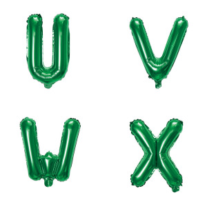 16吋聖誕綠色字母球-U.V.W.X